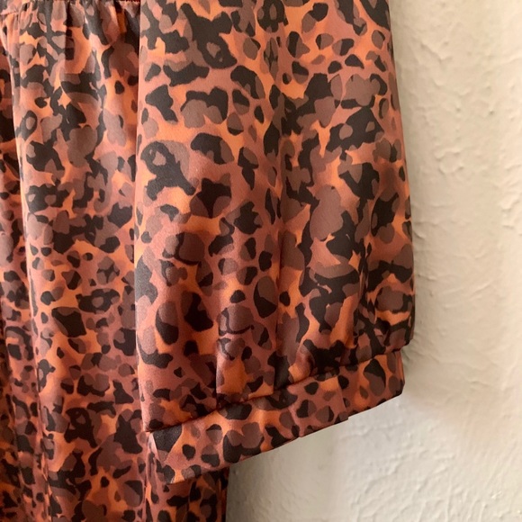 Ruffle Collar Tiered Sateen Maxi Dress - Picture 7 of 8